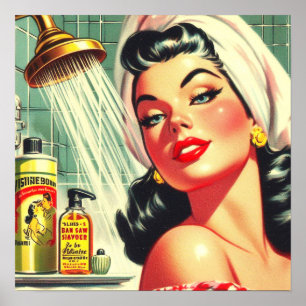 Poster Pino do Chá Vintage para Cima