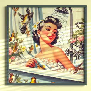 Poster Pino do Chá Vintage para Cima