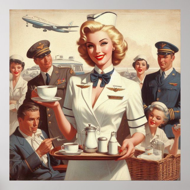 Poster Pino do comissário de vintage (Frente)