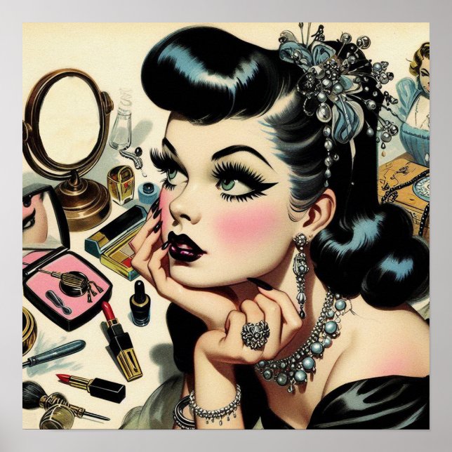 Poster Pino do Gótico em Cubo Vintage (Frente)