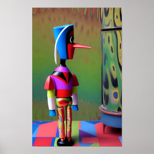 Poster Pinóquio no quadro de jogos do Futuro Mal