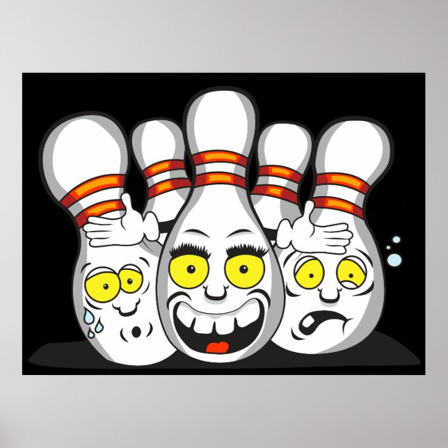 Poster Pinos de Boliche Divertidos, Esporte (Frente)