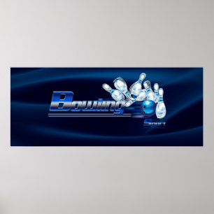 Poster Pinos de boliche e esfera