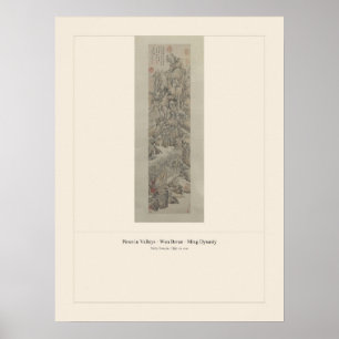 Poster Pinos nos Vales - Wen Boren, Dinastia Ming
