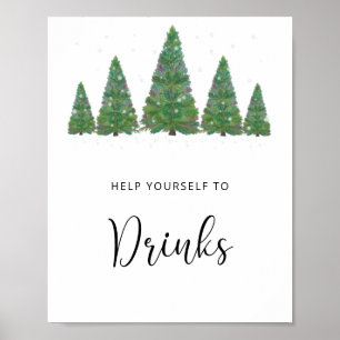 Poster Pinos sempre verdes Bebidas