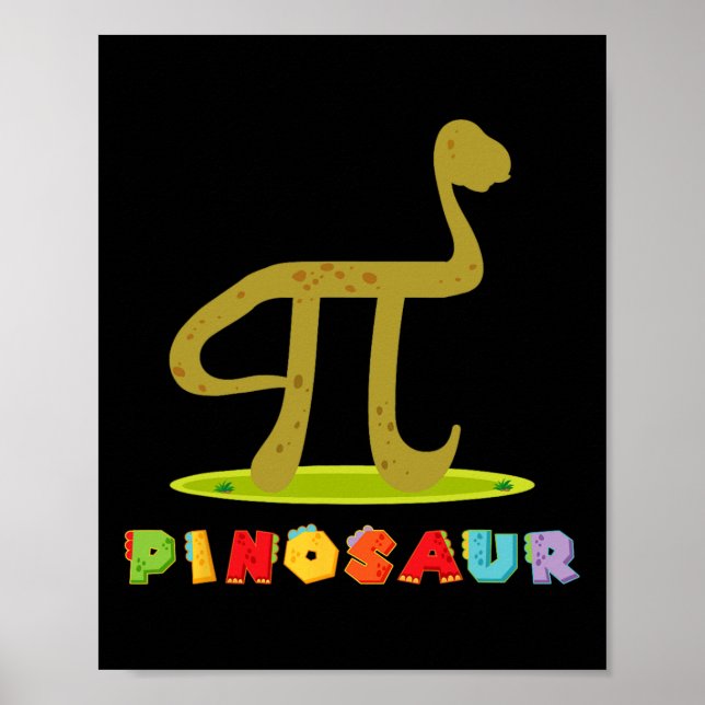 Poster Pinosaur Funny Pi Day Dinosaur Math Lover Science  (Frente)