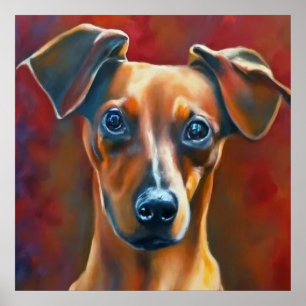 Poster Pinscher Austríaco - Retrato Canino