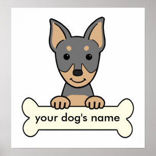 Pôster Pinscher diminuto personalizado