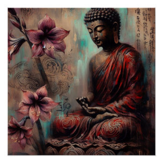 PÔSTER PINTA METÁLICA BUDHA ART #11