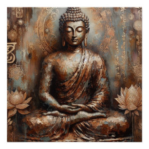 PÔSTER PINTA METÁLICA BUDHA ART #12