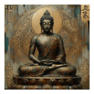 PÔSTER PINTA METÁLICA BUDHA ARTE #17