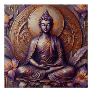PÔSTER PINTA METÁLICA BUDHA ARTE #19