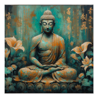 PÔSTER PINTA METÁLICA BUDHA ARTE #5