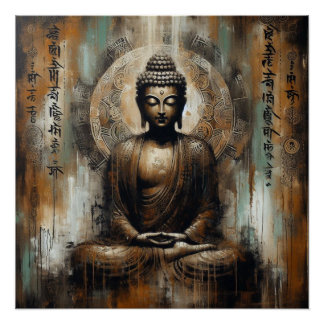 PÔSTER PINTA METÁLICA BUDHA ARTE 6