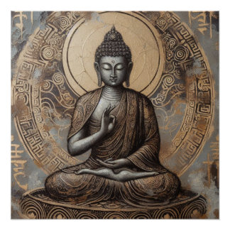 PÔSTER PINTA METÁLICA BUDHA ARTE 8