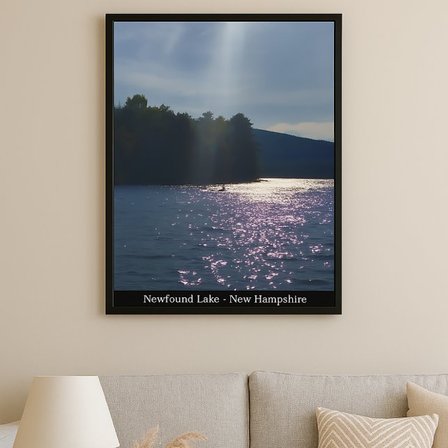 Poster Pintado por Sol: Kayaking no Lago Newfound (Criador carregado)