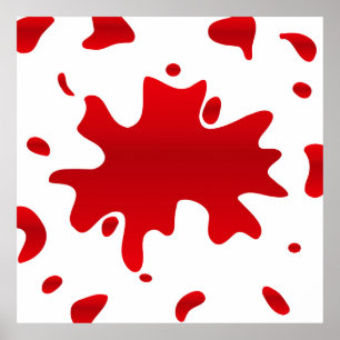 Poster Pintado vermelho