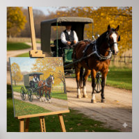Pintagem de Cavalo e Buggy