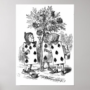 Poster Pintando os rosas vermelhos