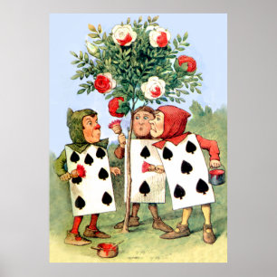 Pôster Pintar as Rosas da Rainha na Terra das Maravilhas