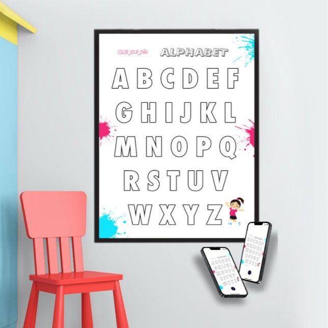 Poster Pinte seu próprio ABC infantil (Criador carregado)