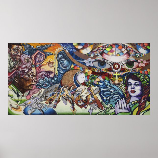 Pôster Pinte sua fé na Canvas (Frente)