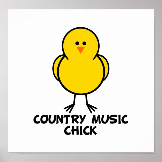 Poster Pintinho de música country (Frente)