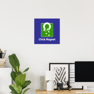 Poster Pintinho Magnet Azul BG