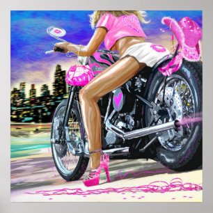 POSTER PINTINHO QUENTE DO MOTOCICLISTA