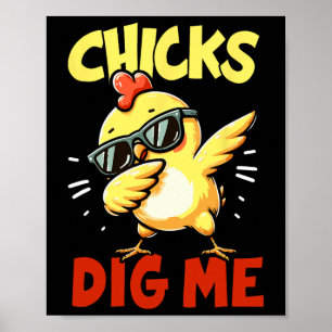 Poster Pintinhos Me Enroscam Páscoas Dabbing Páscoas Meni