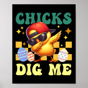 Poster Pintinhos me entendendo Páscoa Crianças Homens Eng