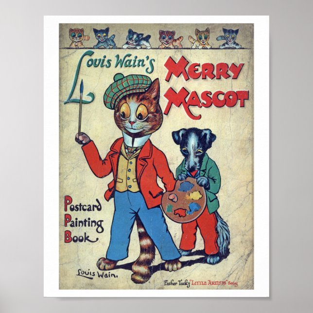 Poster Pintor Cat, Louis Wain (Frente)