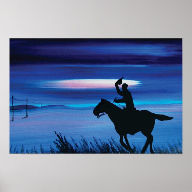 Poster Pintor 🐎 Cowboy dos EUA (Frente)