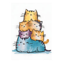 Pintor d'água Cats pintura digital