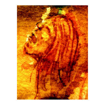 Pintor de Aquarela Laranja Triste