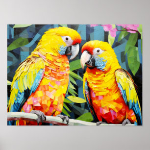 Poster Pintor de Decoração de Aves de Capoeira