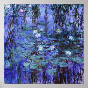 Poster Pintor de lírios azuis por Claude Monet