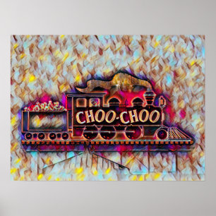 Poster Pintor de néon Chattanooga Choo Choo