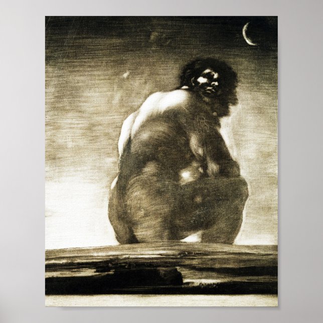 Poster Pintor gigante sentado de Francisco Goya (Frente)
