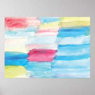 Pôster pintura a aquarela abstrato