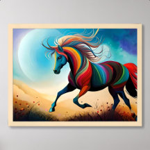 pintura a cavalo corante corrida iluminada à noite