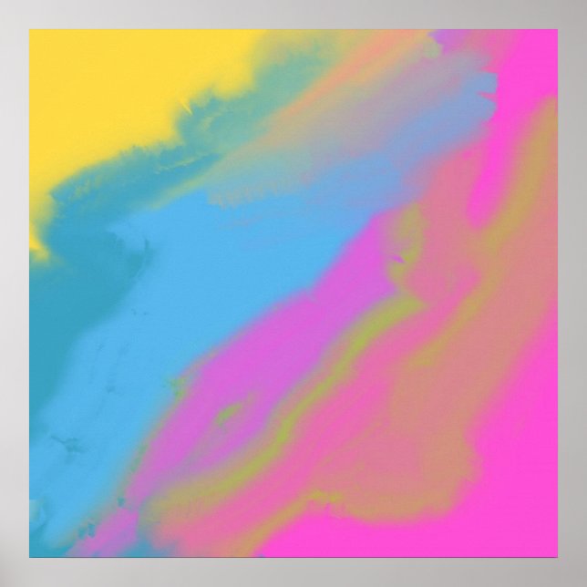 Poster pintura a óleo de abstrato (Frente)