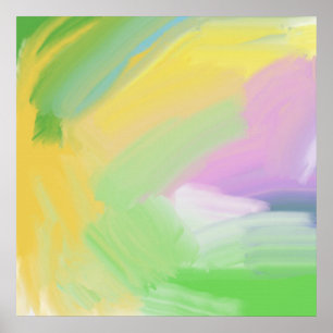 Poster pintura a óleo de abstrato
