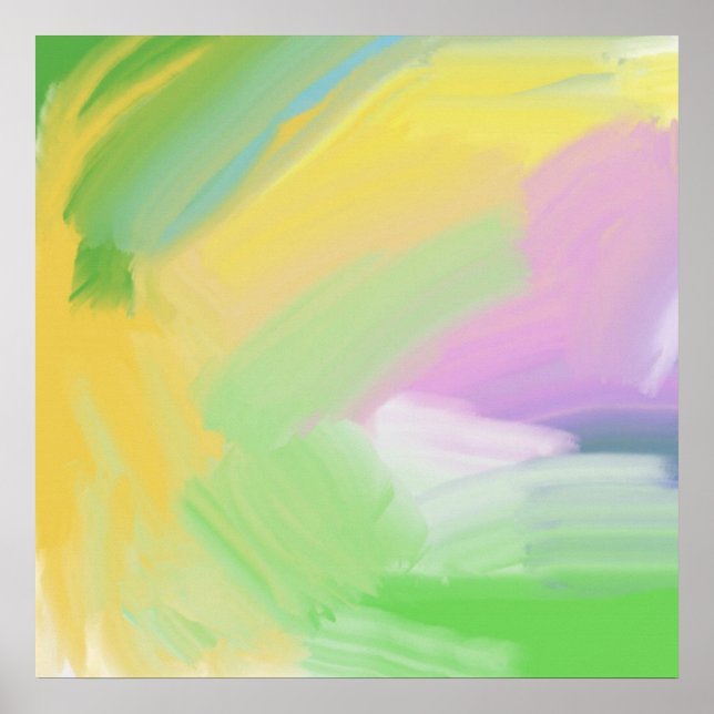 Poster pintura a óleo de abstrato (Frente)