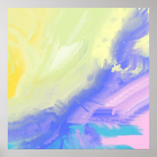 Poster pintura a óleo de abstrato (Frente)