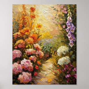 Poster Pintura a Óleo de Caminho de Jardim de Verão da Ho