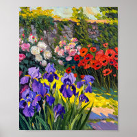 Pintura a óleo de Jardim Secreto Banhado pelo Sol