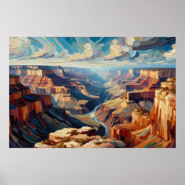 Poster Pintura a óleo Grand Canyon (Frente)