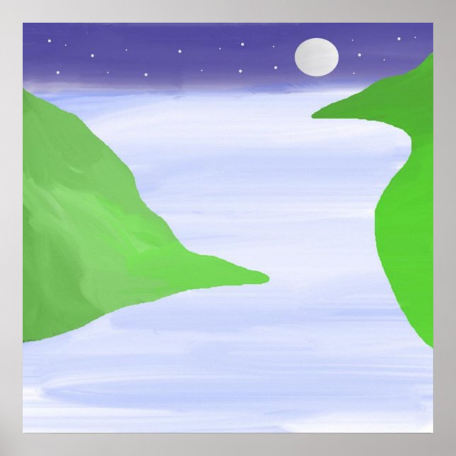 Poster pintura a óleo paisagístico (Frente)