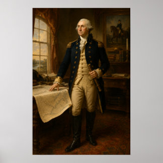 Poster Pintura a Óleo Retrato de George Washington